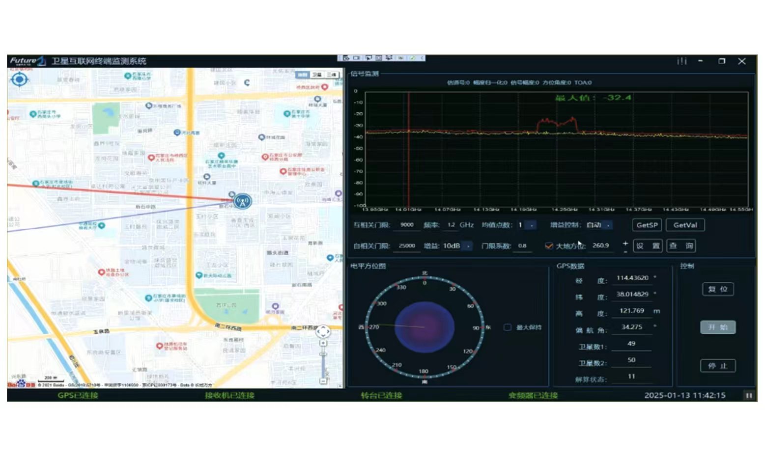 地基卫星终端测向定位系统
